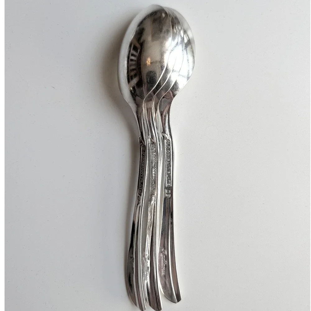 4 Old‎ Company Plate Radiance Silverplate Teaspoons International Silver IS Set